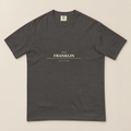 Franklin Heavyweight Tee — Pepper, front view. Digital product mockup.