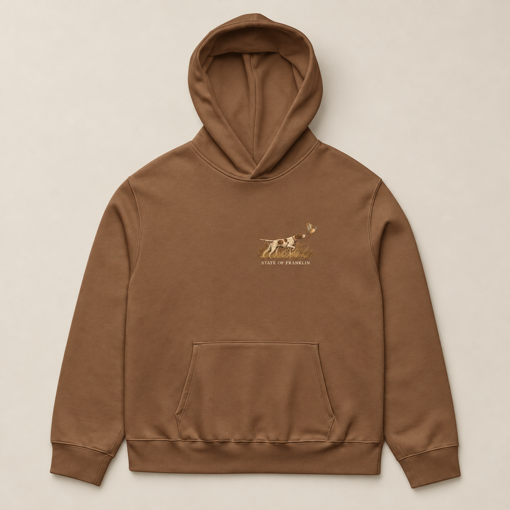 Ridge Point — Vintage Brown, front view. Digital product mockup.